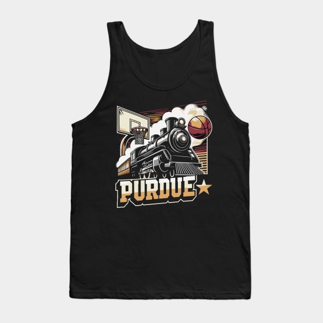 PURDUE Basketball Tribute - Basketball Purdure University Design Purdue Tribute - Basket Ball  Player Tank Top by TributeDesigns